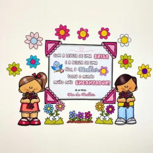 Painel e Lembrancinha Dia da Mulher
