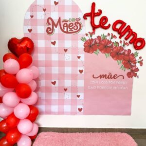 Painel Corações Dia da Mães