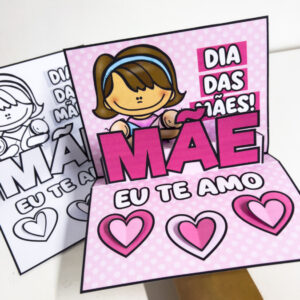 Cartão 3D Dia das Mães