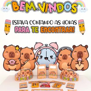 Kit Volta às Aulas Capivara Fofa