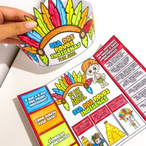 Lapbook + Coroa Dia dos Povos Indígenas