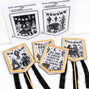 Bandeirinhas de Cordel Junino.