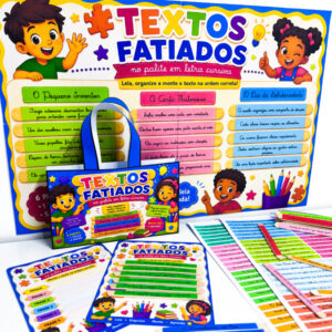 Textos Fatiados no Palito Letra Cursiva