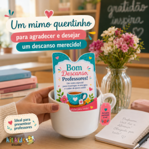 Porta Sachê de Chá — Bom Descanso, Professores!