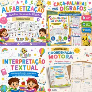 Kit Alfabetização Kit Kids Escolar